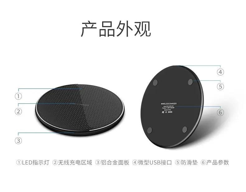 Universal Qi Fast Charging Mobile Phone Charger for Huawei Apple Android — feature 11
