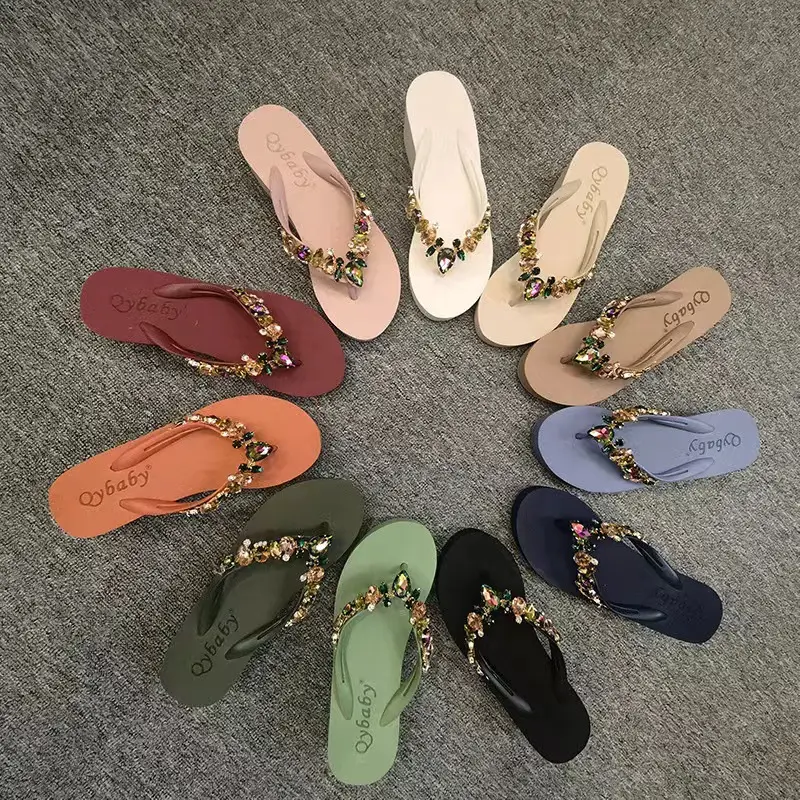 Women's Rhinestone Wedge Sandals 2022 Summer