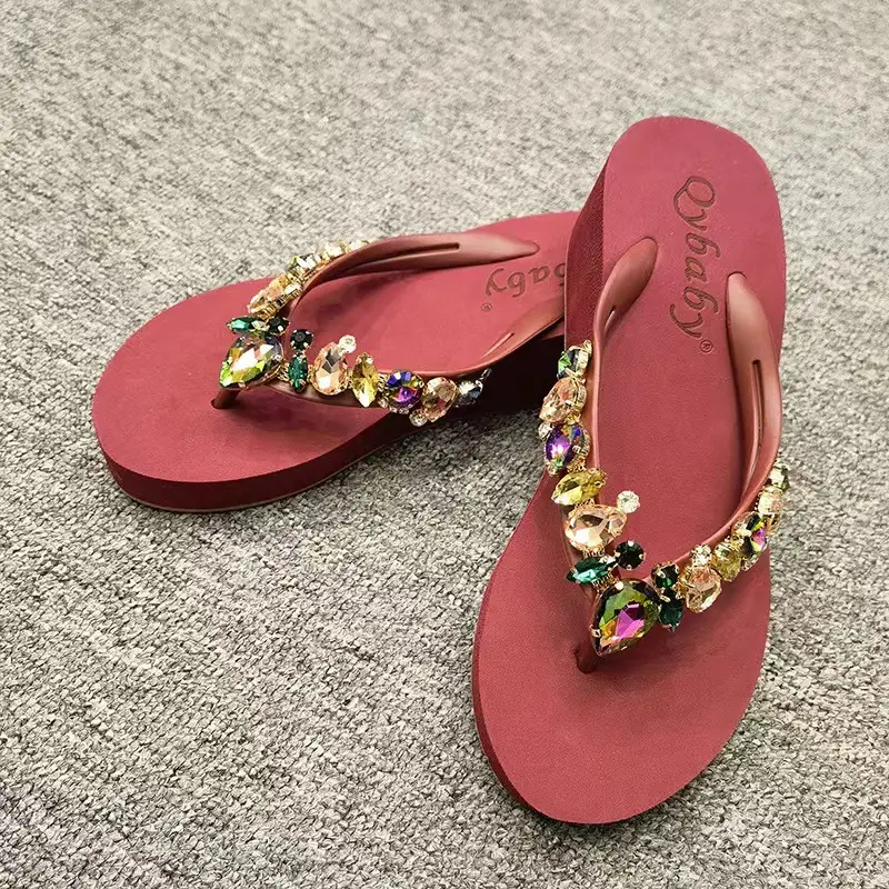 Women's Rhinestone Wedge Sandals 2022 Summer