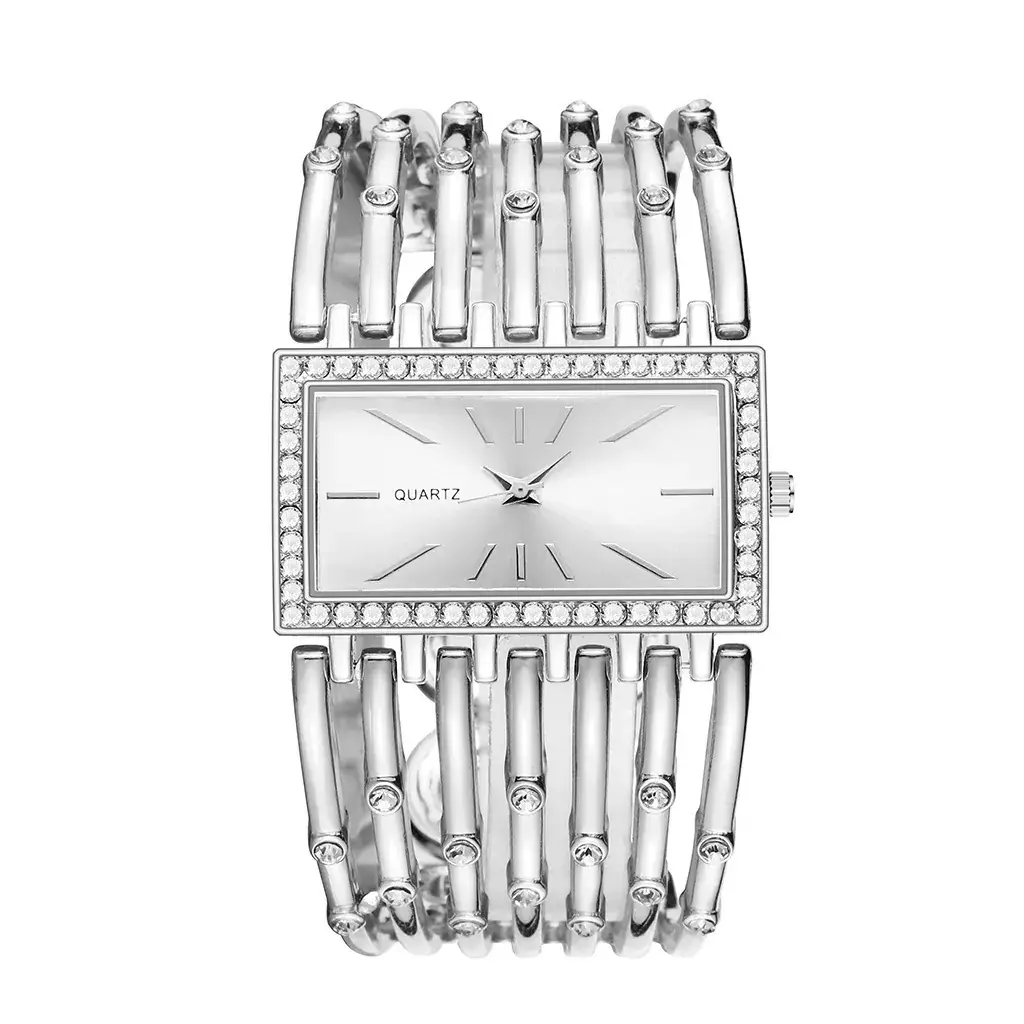 Korean Style Women's Quartz Watch with Diamond Bracelet