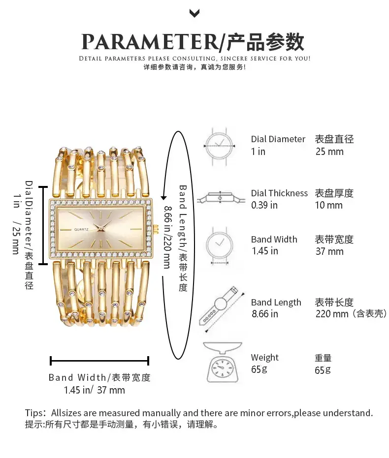 Korean Style Women's Quartz Watch with Diamond Bracelet