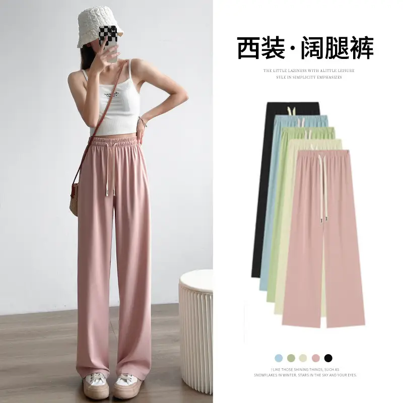 Purple Long-Tear White Loose Women's Pants - Image 22