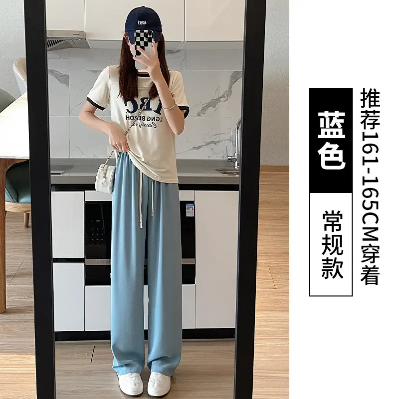 Purple Long-Tear White Loose Women's Pants - Image 17