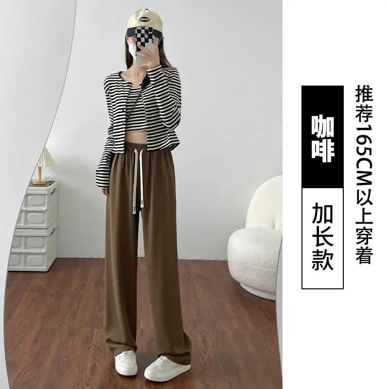 Purple Long-Tear White Loose Women's Pants - Image 3