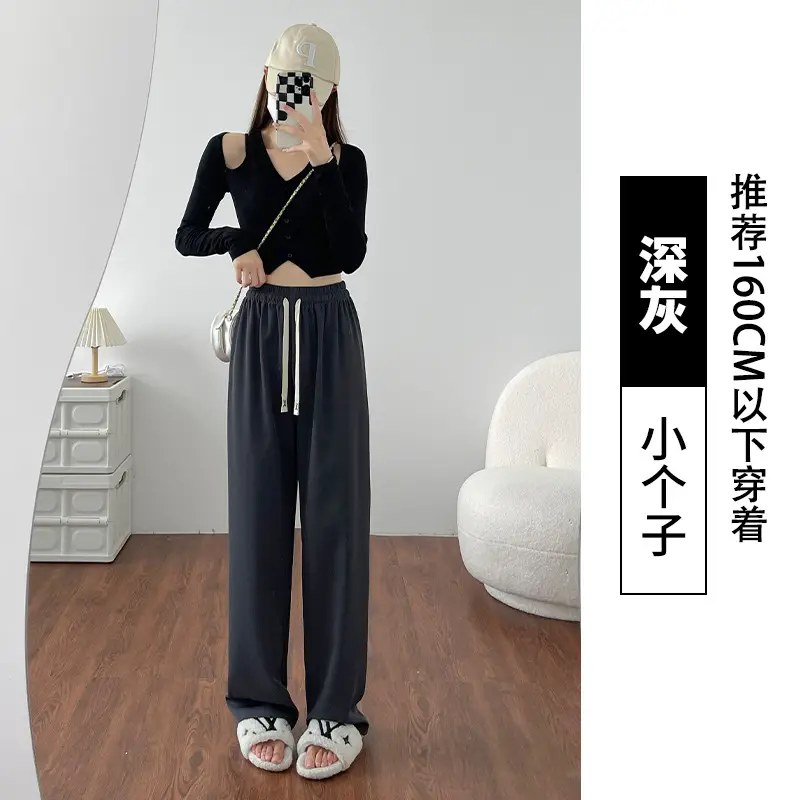 Purple Long-Tear White Loose Women's Pants - Image 4