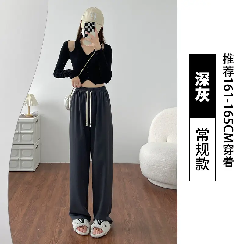 Purple Long-Tear White Loose Women's Pants - Image 5