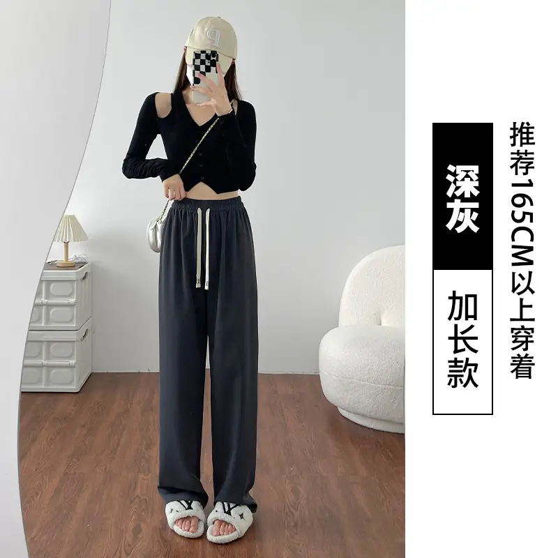 Purple Long-Tear White Loose Women's Pants - Image 6