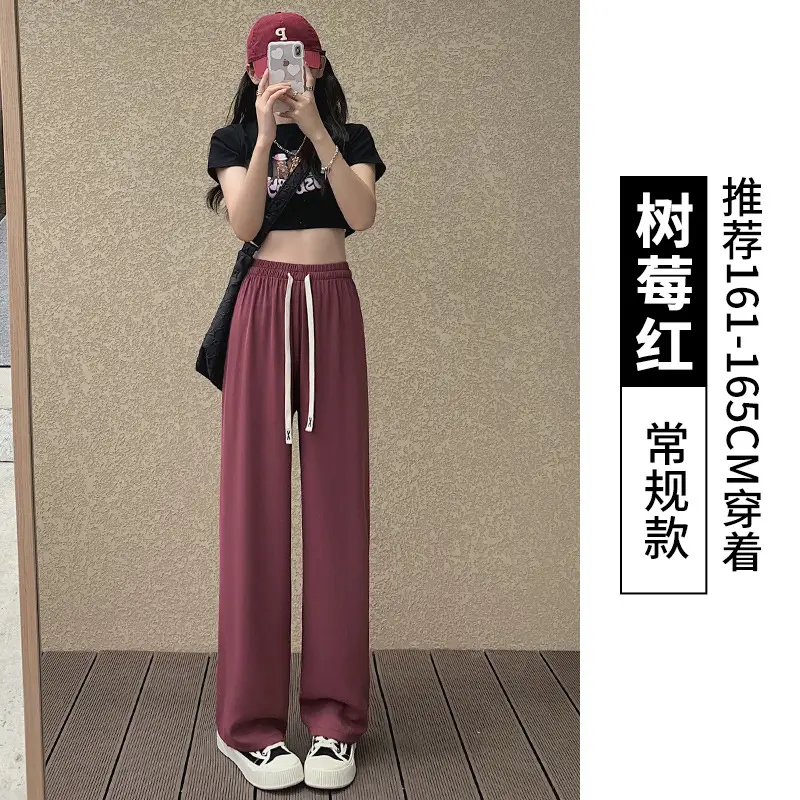 Purple Long-Tear White Loose Women's Pants - Image 7