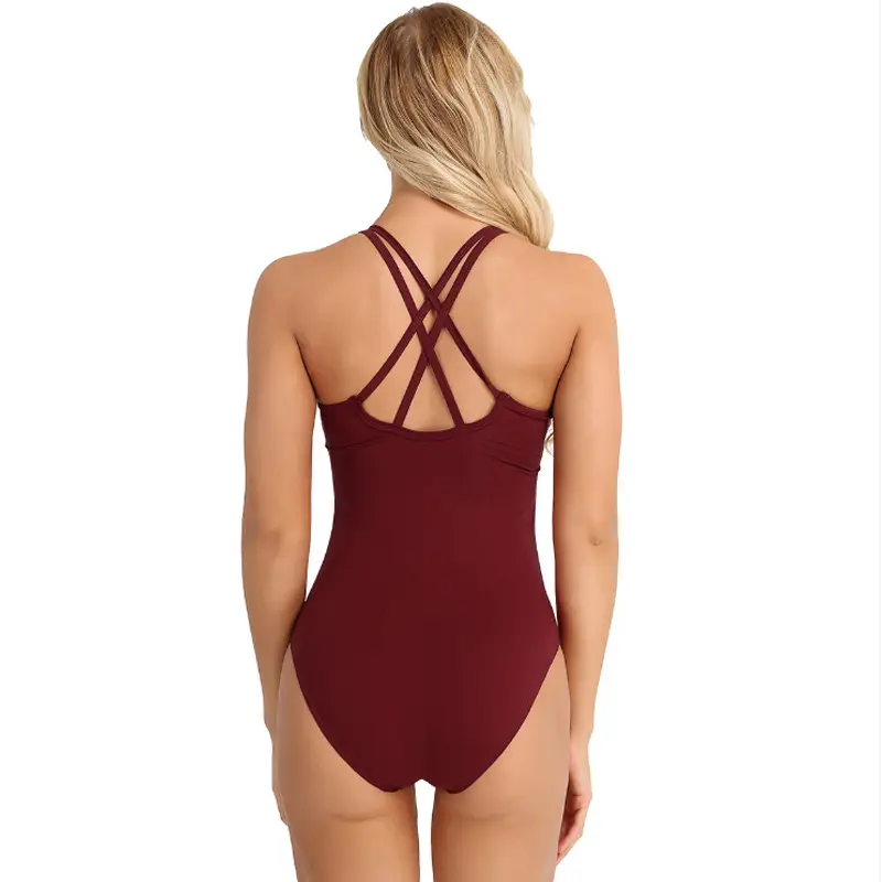 2024 Women's Maroon Tight Ins Hottie Jumpsuit - Image 6