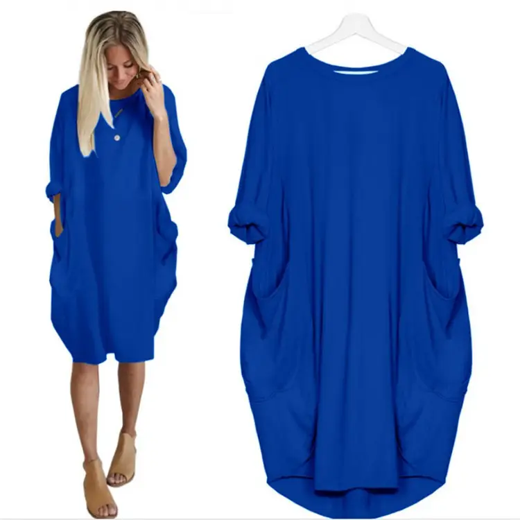 Women's Navy Blue Long Dress Party Wear — feature 11