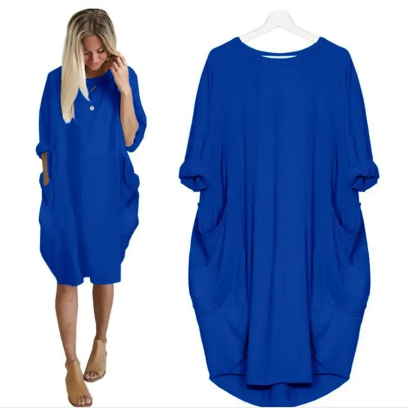 Women's Navy Blue Long Dress Party Wear - Image 10