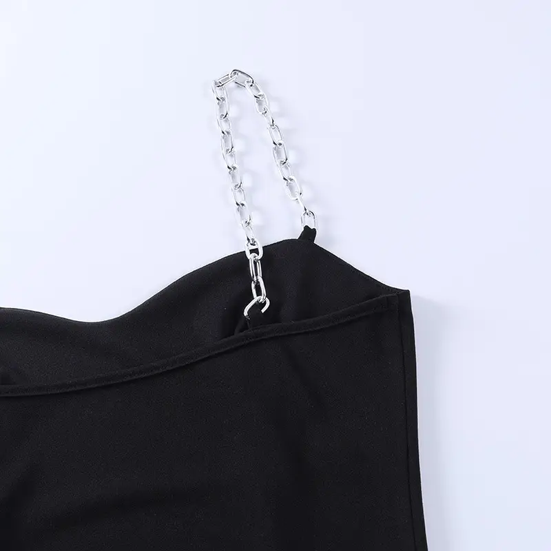 European American Cross-Border Slim U-Neck Dress with Slit Hip Cover — feature 13