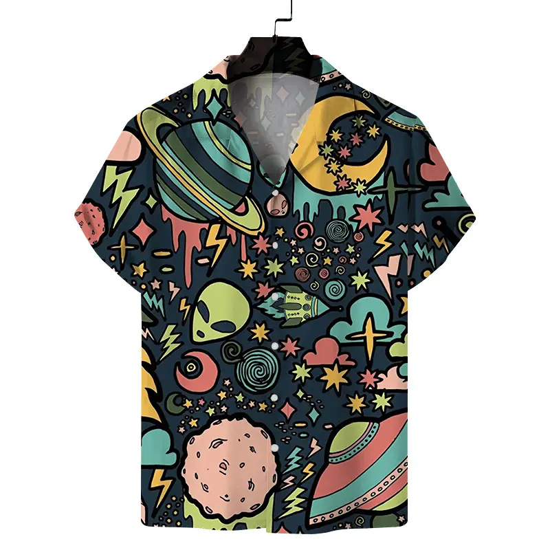 2025 Digital Printed Short Sleeve Shirt for Men - Image 10