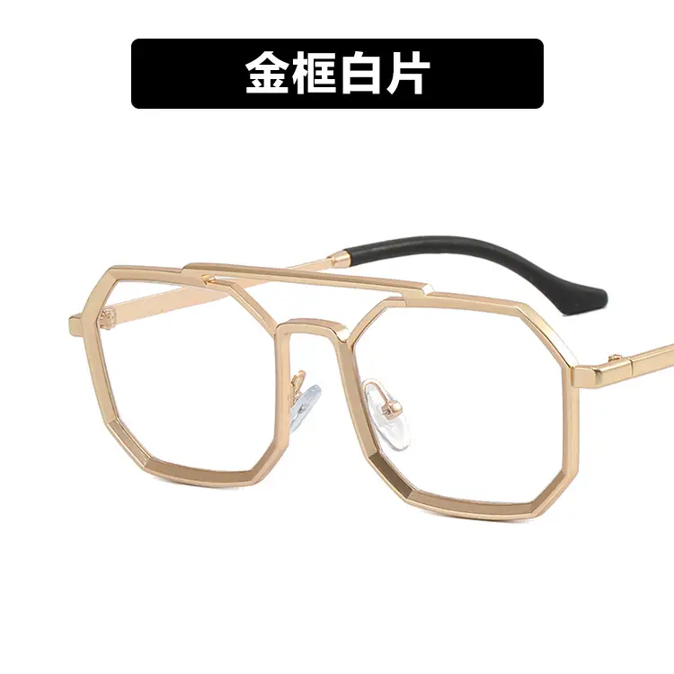 Men's Silver Frame Blue Sunglasses with Blue Lenses