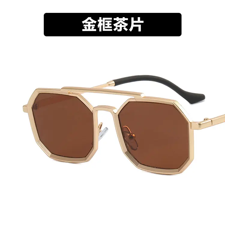 Men's Silver Frame Blue Sunglasses with Blue Lenses