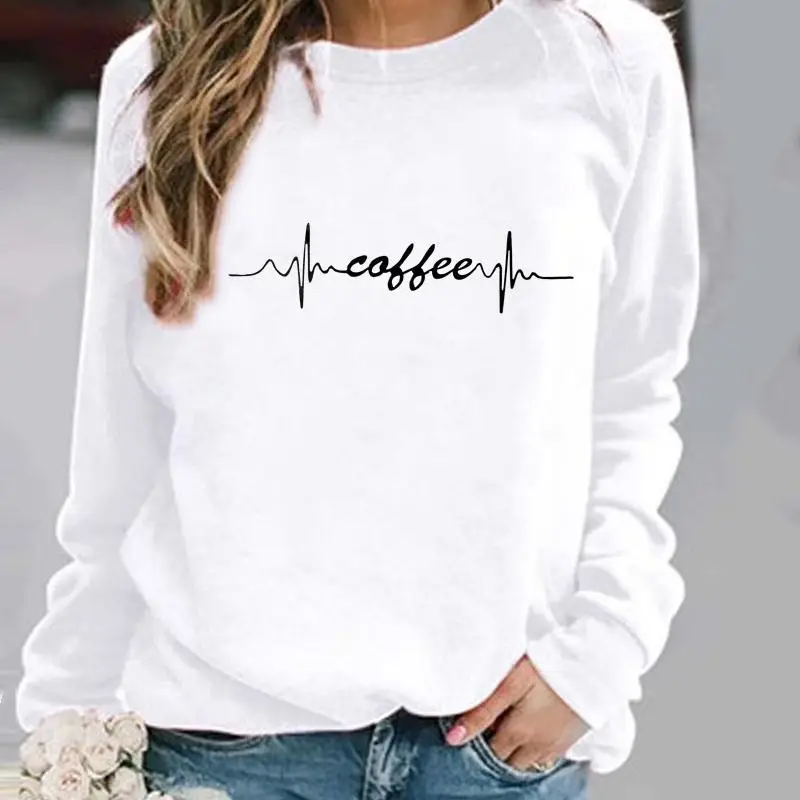 Women's Leopard Print Pullover Sweatshirt White