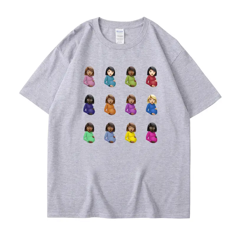 Kids Cartoon T-Shirt Grey Round Neck for Boys Girls