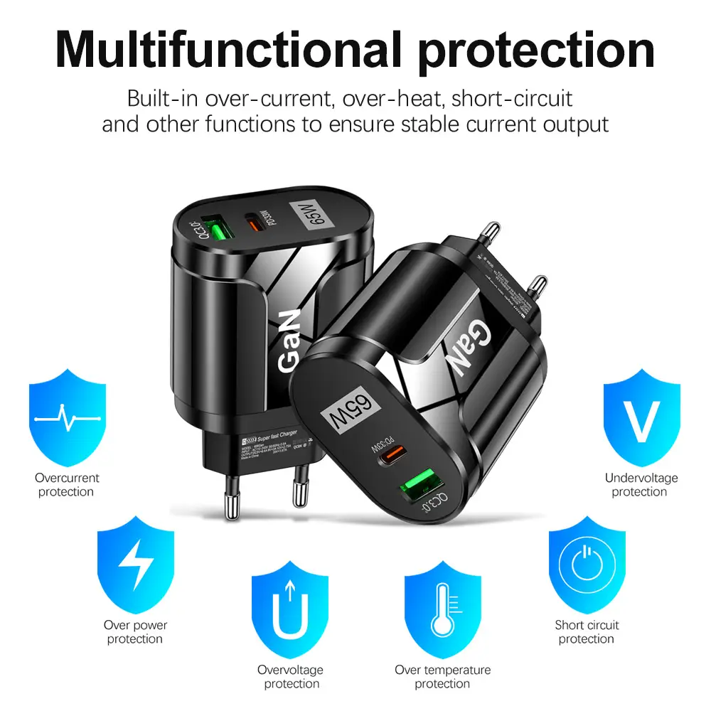 65W GAN Fast Charging Mobile Phone Charger - Image 5