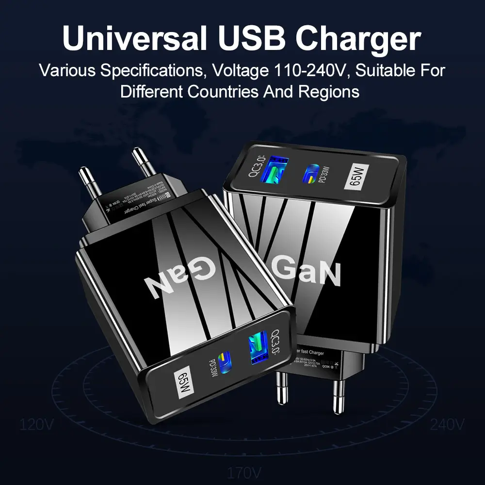 65W GaN Charger TYPE-C for Mobile Tablets Notebooks - Image 3