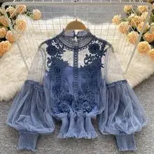 Autumn Sweet Long Sleeve Fairy Dress with Lace Top and Butterfly Mesh — feature 3