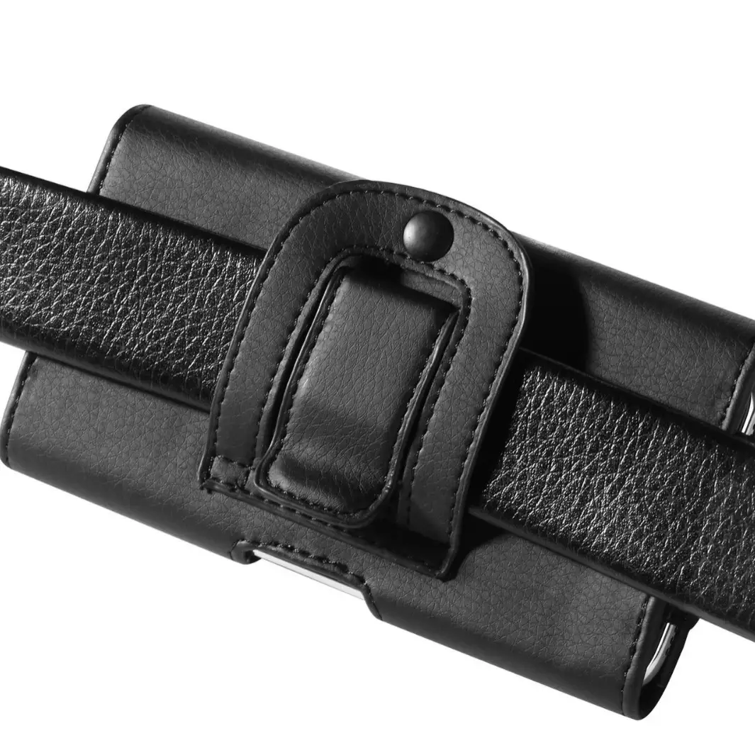 Black Leather Mobile Phone Holder Wallet - Image 6