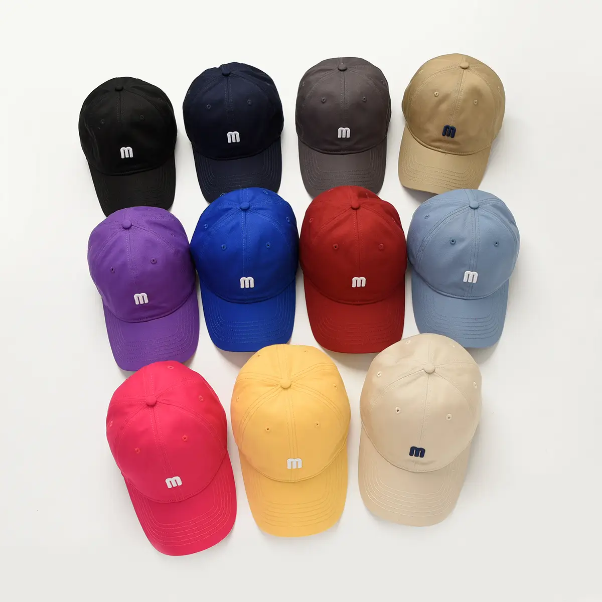 Children Cotton Peaked Cap Yellow Embroidered Letter