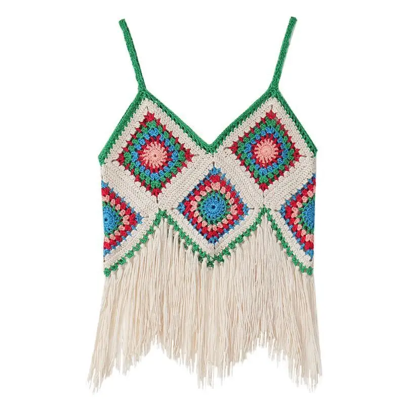 Bohemian Tassel V-Neck Knitted Vest Top - Image 16