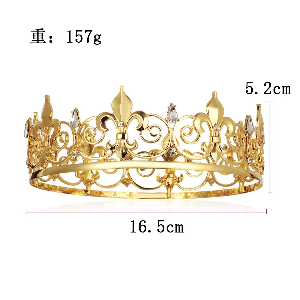 Gold Crown King Birthday Party Hair Crown - Image 6