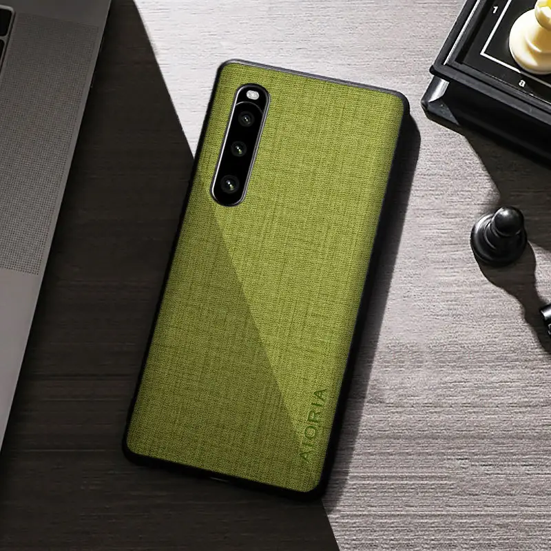 Sony Xperia 10 Maroon Anti-Slip Canvas Cover
