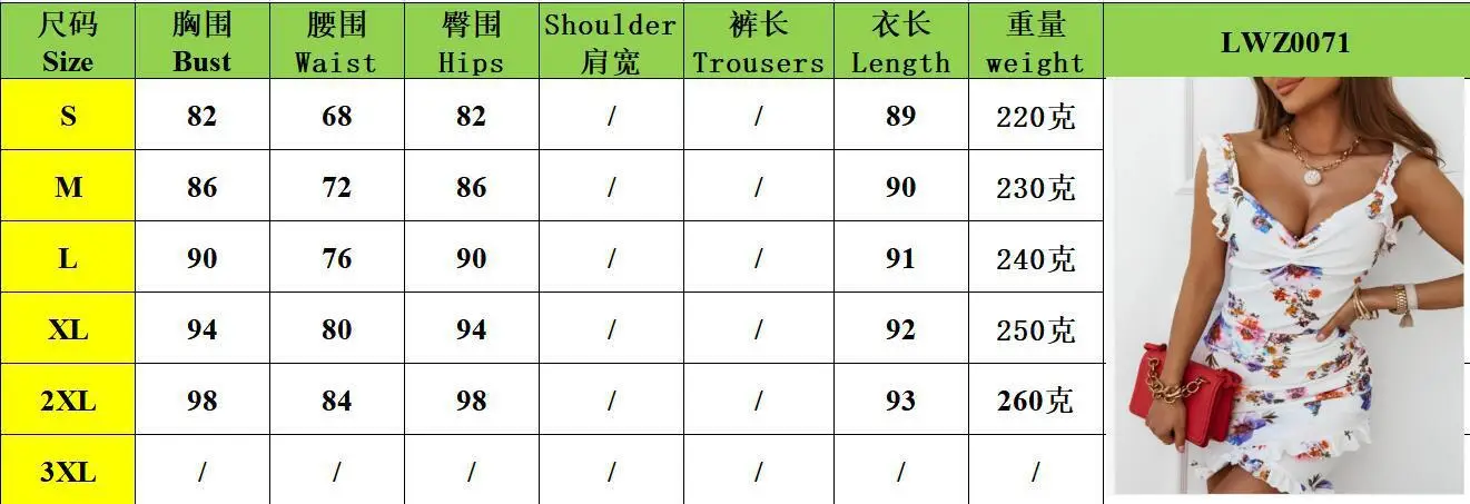2025 Floral Ruffled V-Neck Hip-Cover Dress for Women — feature 18