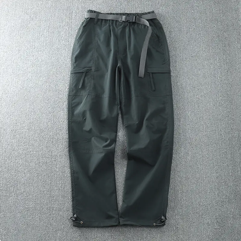 Men's Water-Resistant Sports Pants Olive Kornee Multi-Pocket - Image 7