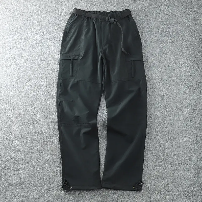 Men's Water-Resistant Sports Pants Olive Kornee Multi-Pocket - Image 8
