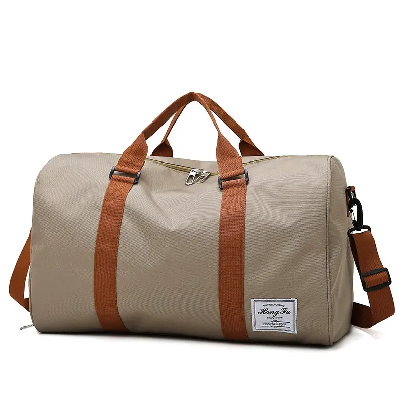 Purple Large Travel Bag with Leather Strap - Image 10