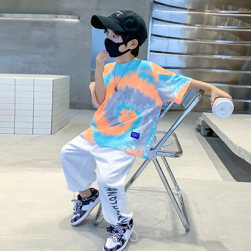 Kids Tie-Dye T-Shirt Summer 2024 Cotton White - Image 3