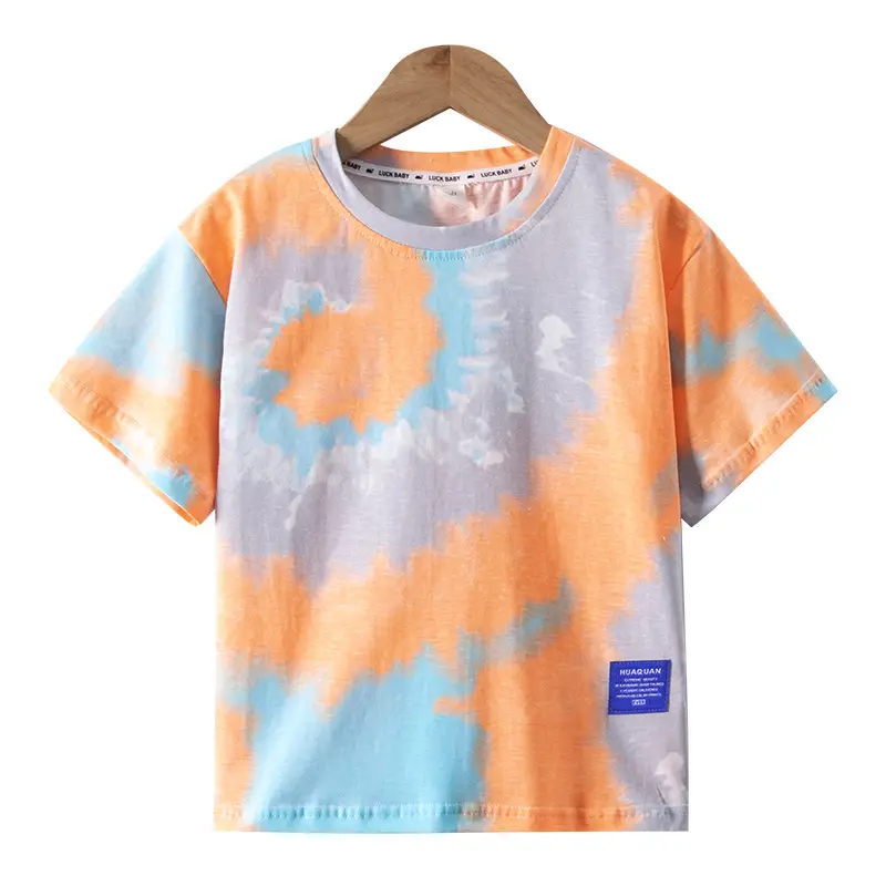 Kids Tie-Dye T-Shirt Summer 2024 Cotton White - Image 5