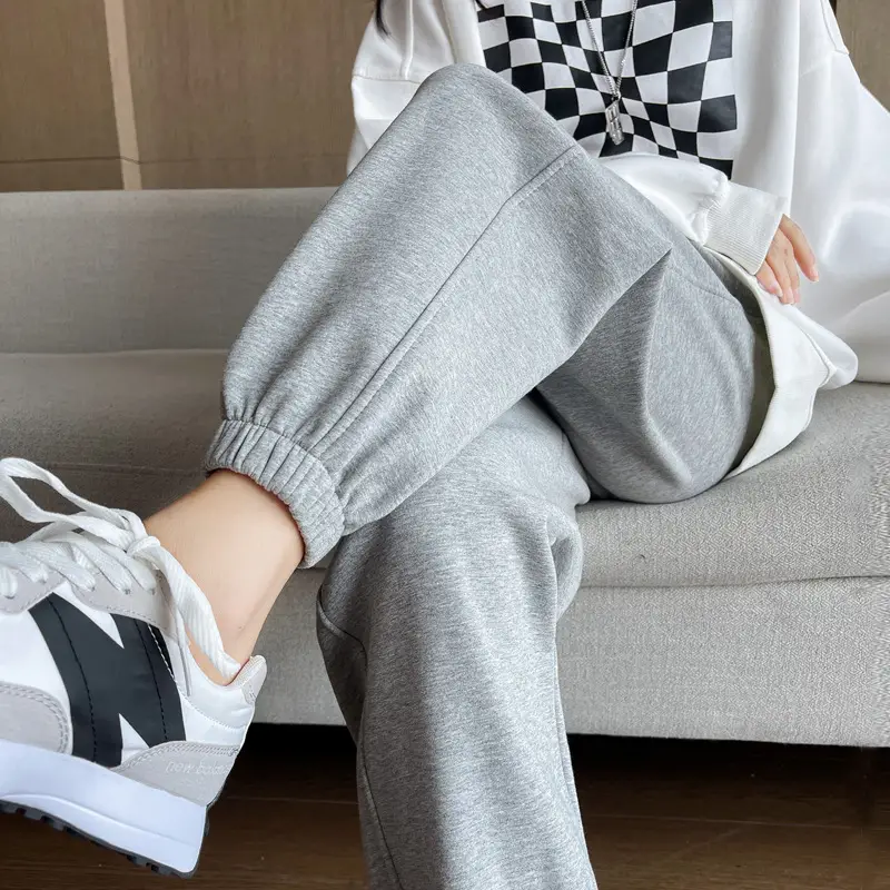 2025 Women Gray Sweatpants Spring Autumn Loose Casual Harem Pants - Image 7