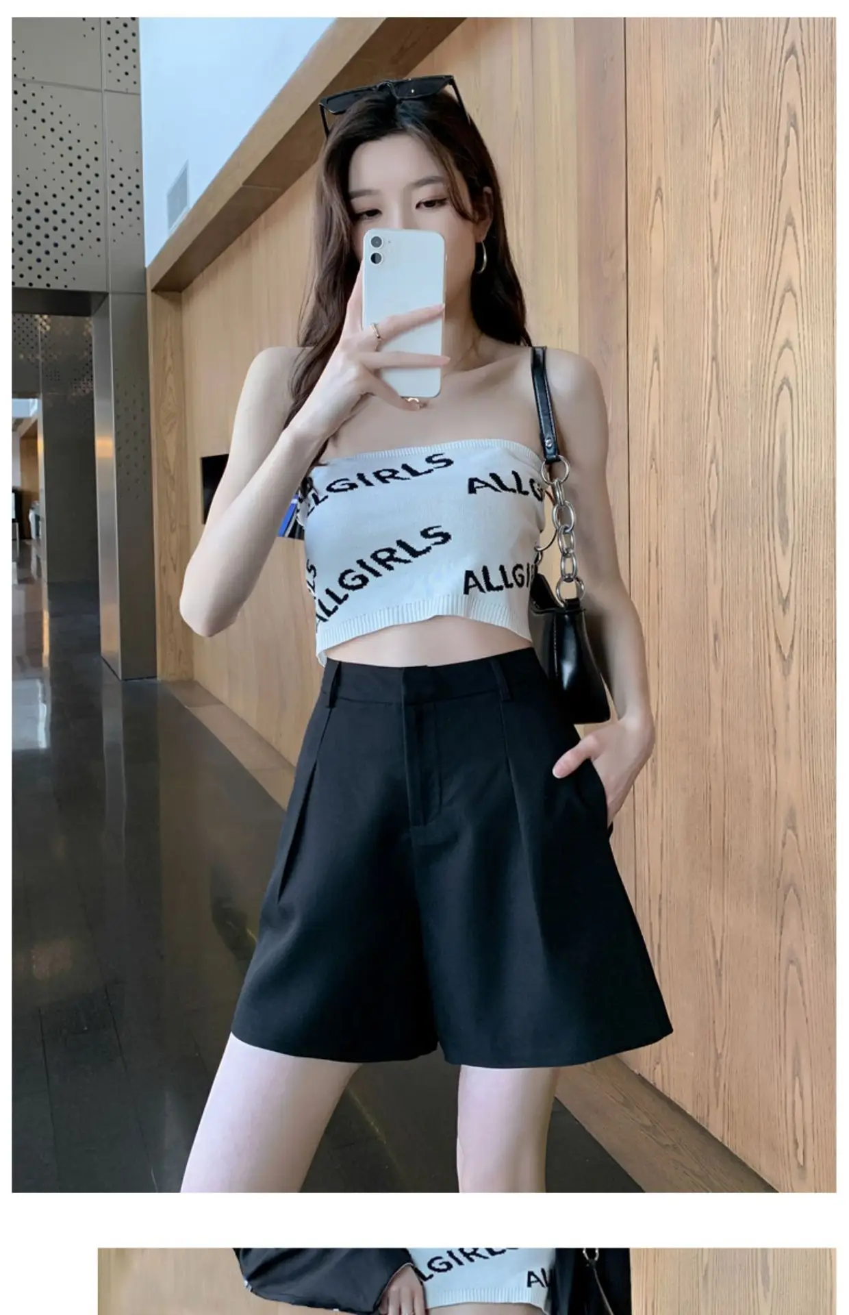 Women Khaki Slimming Shorts High Waist Loose Summer — feature 12