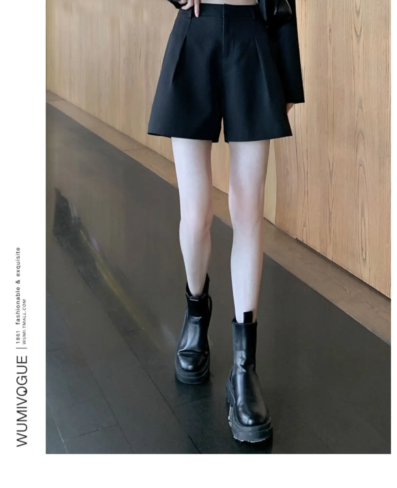 Women Khaki Slimming Shorts High Waist Loose Summer — feature 13