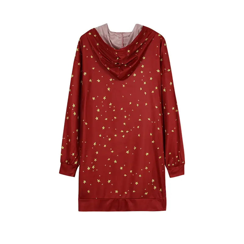 Christmas Printed Hooded Vest for Women Black — feature 9