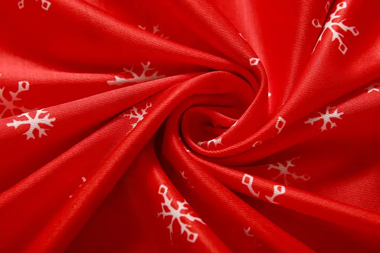 Red Snowflake Elk Print Christmas Dress for Women — feature 15