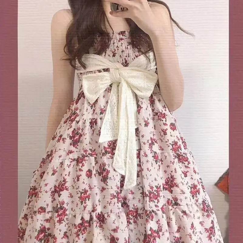 2024 Floral Satin Dress for Women Summer Wear - Image 2