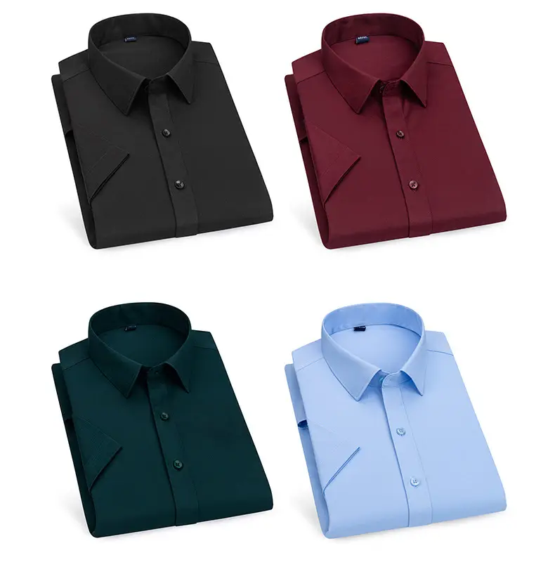 Men Light Blue Stretch Formal Shirt 2025 Summer — feature 9