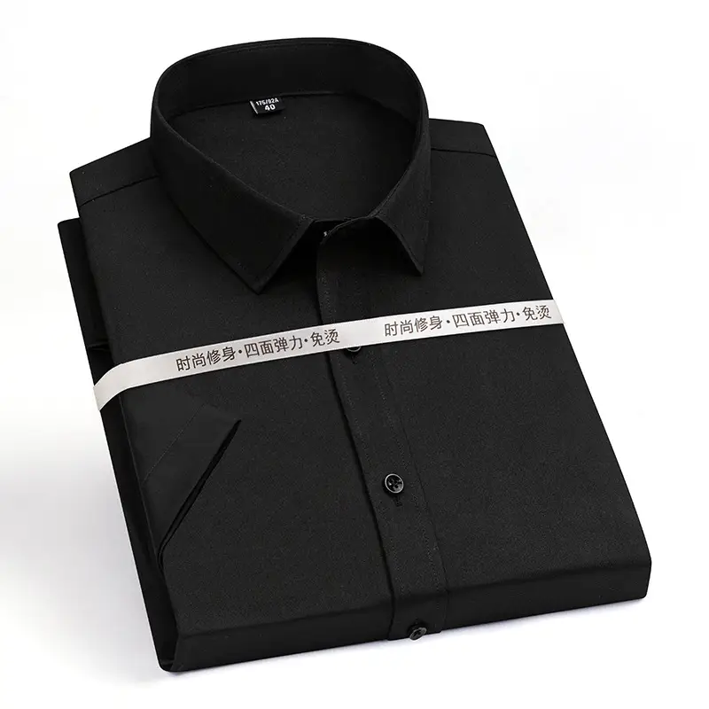 Men Light Blue Stretch Formal Shirt 2025 Summer - Image 2