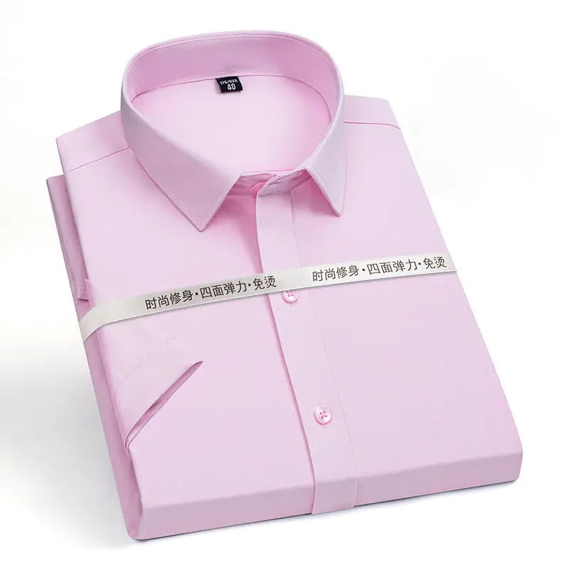 Men Light Blue Stretch Formal Shirt 2025 Summer - Image 7