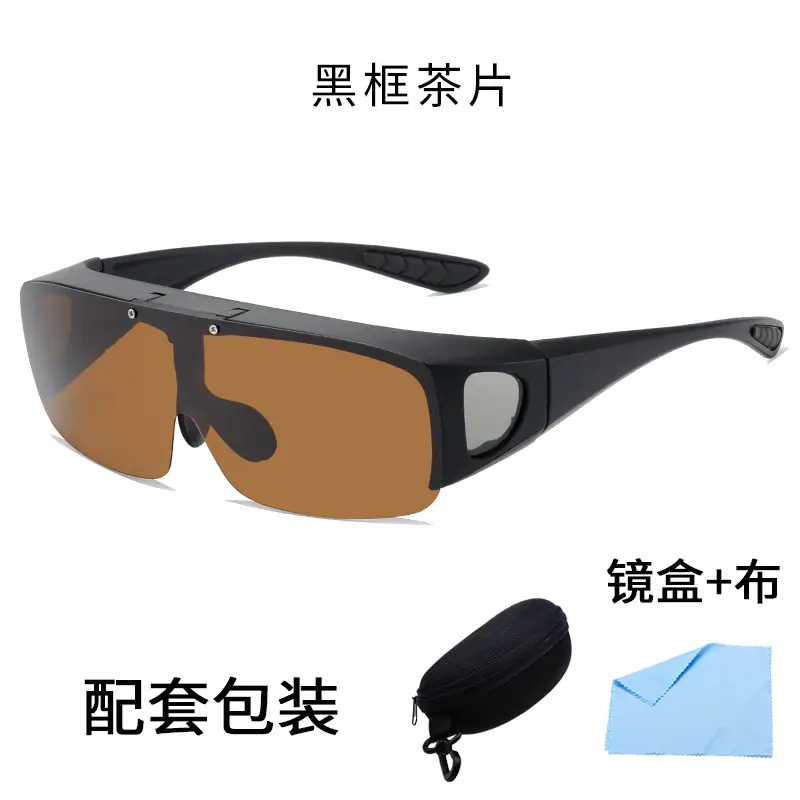 Men Polarized Night Vision Sunglasses Black Frame Yellow Lens - Image 10