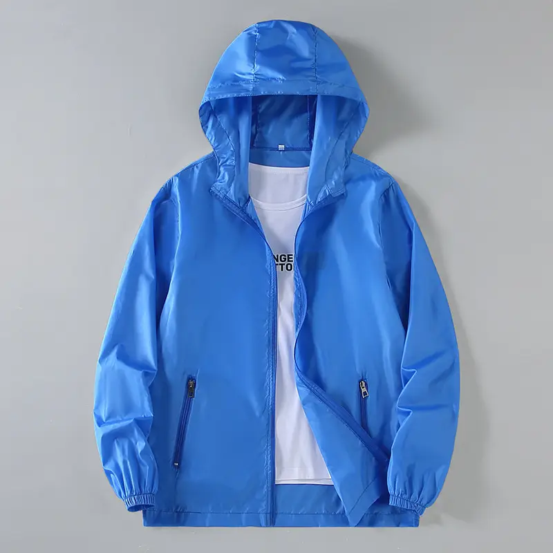 Men Navy Hooded Jacket Large M-7XL260 - Image 5