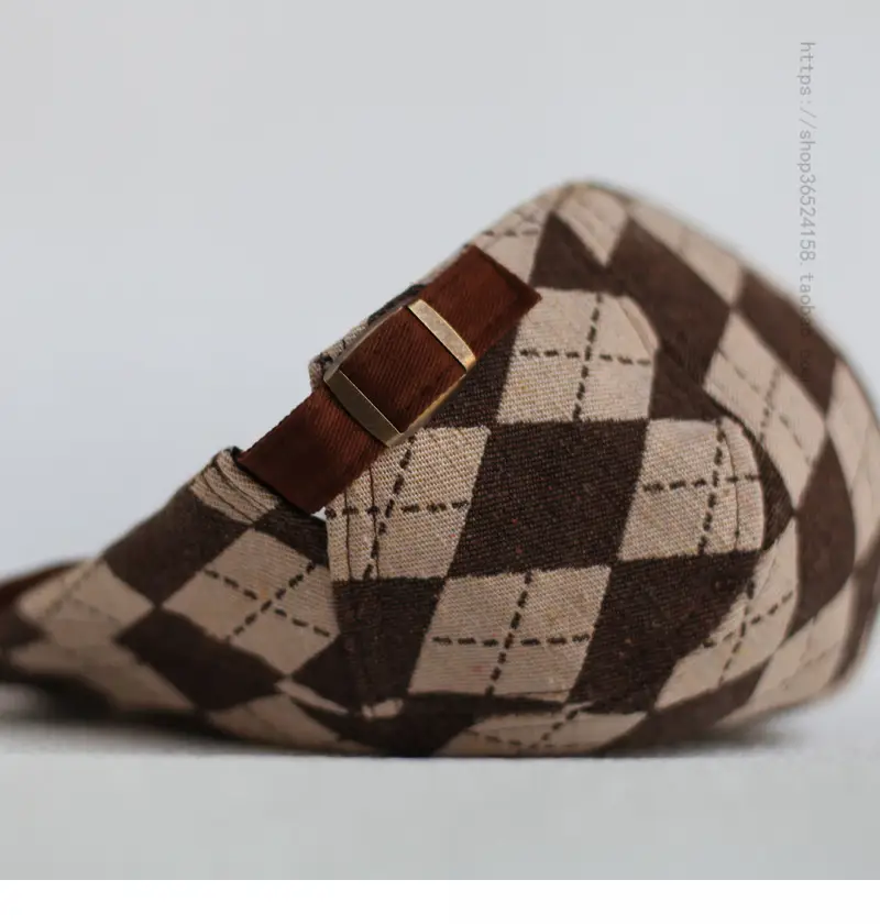 Men's Retro Plaid Flat Cap Summer British Casual — feature 10