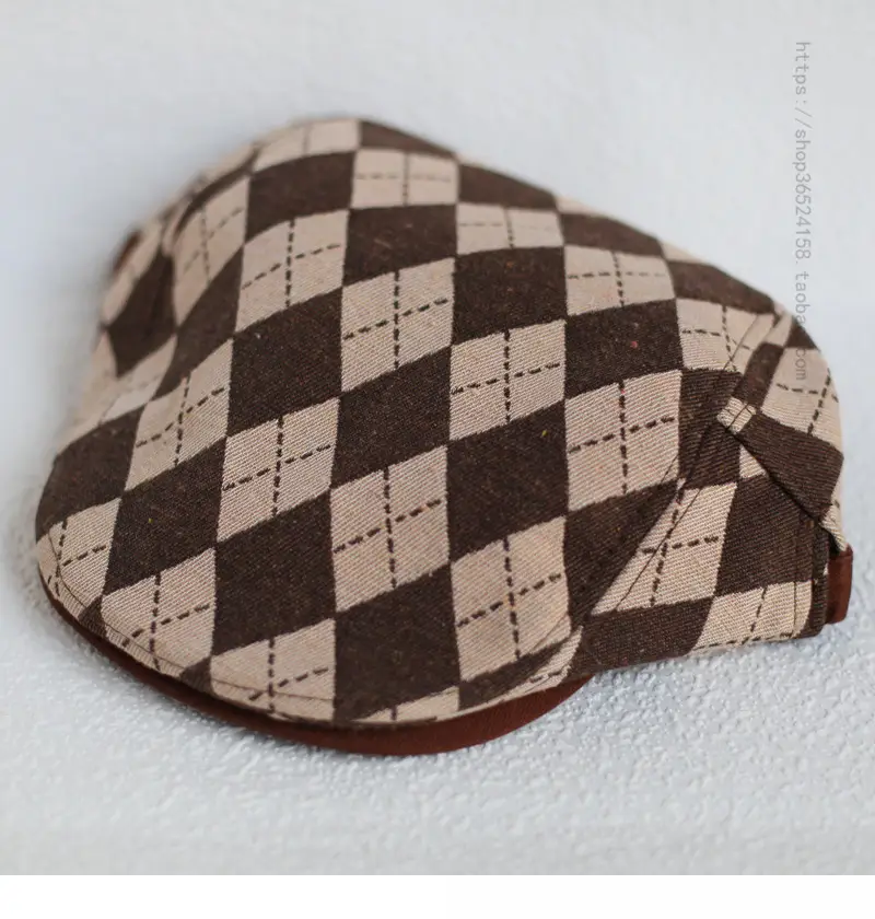 Men's Retro Plaid Flat Cap Summer British Casual — feature 2
