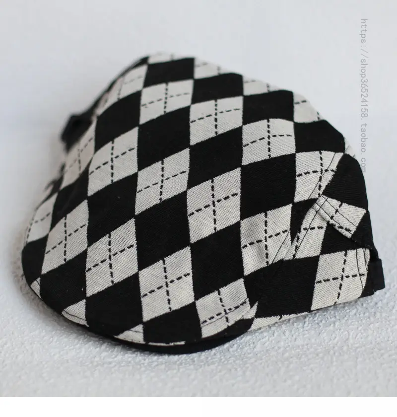 Men's Retro Plaid Flat Cap Summer British Casual — feature 3