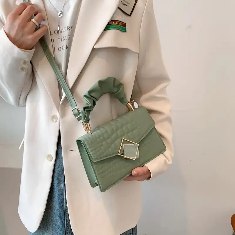 White Oblique Frame Women's Crossbody Bag - Image 6